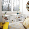 Storage Cube Wooden Bookcase 2 Tier Open Display Shelf Toy Storage Cabinet