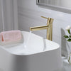 Bathroom Brass Basin Mixer Taps Deck Mounted Sink Facuet Black / Brushed Gold