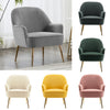 Modern Tub Sofa Velvet Armchair Occasional Accent Chair Living Room Gold Legs