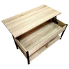 Coffee Table Lift-Top Table Open Hidden Storage Living Room Furniture Light Oak