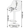 1/2/4/6x Bar Stool with Velvet Padded Swivel Gas Lift Barstool Kitchen Cafe Pub