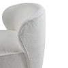 Upholstered Boucle Accent Tub Armchair Swivel Wing Back Single Sofa Chair, White