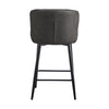 2 pcs Faux Leather / Velvet Bar Stools Diamond Design Soft Upholstered Seat Back