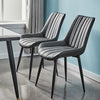 2 Pcs Faux Leather PU Padded Dining Chairs Kitchen Dining Room Chair Set Family