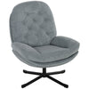 Armchair with 360 Degree Swivel and Water-Repellent Chenille Accent Chair, Grey
