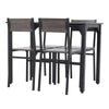 5PCS Grey Dining Table&Chairs Set Modern Industrial Metal Frame Kitchen Home Bar