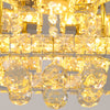 Crystal LED Modern Ceiling Chandelier Lamp Pendant Light Flush Mount Living Room