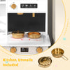 Kids Kitchen Playset Play Kitchen Refrigerator w/ Talking Wall Chart