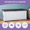 Outdoor Garden Storage Box 450L, Waterproof, Lockable, Resin Deck Box, Brown