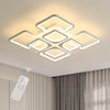 Dimmable LED Ceiling Light Square Modern Chandelier Lighting 80W Remote Control