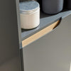 Bathroom Tall Storage Cabinet Open Shelving Unit 2 Door Tallboy Organising Unit