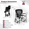 Patio Travel Rocker Camping Chair w/ Storage Pocket-Black