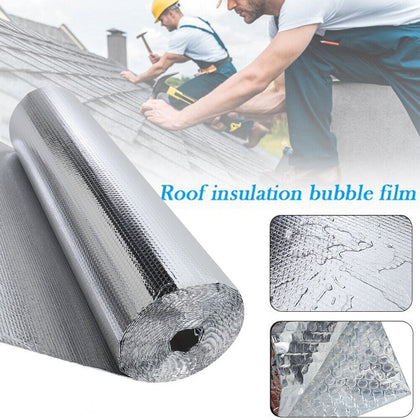 25m Roll Shed Conservatory Insulation Aluminium Foil Wall Bubble Wrap 1.2m Wide