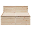 Bed Frame without with Headboard 140x200 Solid Wood Pine O2Z8
