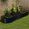 Galvanised Raised Bed Garden Outdoor Elevated Planter Box, Oval/L Shape/Ladder