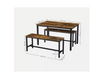 Industrial Dining Table Bench Set 4 Seater Kitchen Breakfast Seat Vintage Rustic