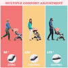 Lightweight Baby Stroller One-Hand Folding Compact Travel Stroller Adjustable