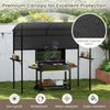 Soft Top Barbecue Picnic Tent Shelter 239 x 108 cm-Grey