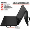 Viavito Tri-Fold Folding Exercise Gym Fitness Workout Mat with Handles