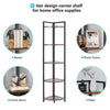 Bathroom Corner Shelf 5 Tiers Shelving Rack Unit Wood Display Stand Home Storage