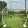 Heavy Duty Metal Double Pole Round Wedding Backdrop Stand Arch Garden Arbor Deco