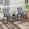 Patio Rocking Chair Set of 2 Outdoor Ergonomic Rockers Breathable Rocking Chair