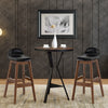 Set of 2 Bar Stools Dining Counter Height Chair Upholstered Padded Seat & Back
