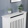 White Radiator Cover Cabinet Small Large Modern MDF Slat Wood Grill Furniture