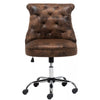 Swivel Executive Office Chair Mid Back PU Leather Upholstered Computer Desk Seat