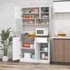 Costway 180cm Tall Pantry Cabinet Kitchen Cabinet Freestanding Buffet Cupboard