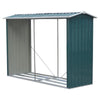 Galvanized Metal Garden Shed Tool Firewood Storage Sheds Log Store Heavy Duty