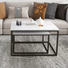 Modern Nested Coffee Table Set of 2 Marble End Table Nesting Sofa Side Tea Table