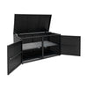 Outdoor PE Wicker Storage Bin Garden Patio 330L 2-Tier Rattan Deck Box with Lid