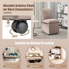 Modern Armless Accent Chair Bedroom Single Sofa Lounge Chair with Storage