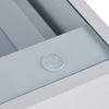 LED Bedside Cabinet Table Side Table Display Drawers Shelf Storage Glass Top