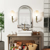 Crushed Diamond Crystal Glass Silver Frame Bevelled Wall Mirror Venetian 90X60cm