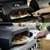 Modern Indoor Outdoor Portable Pizza Oven Black/Stainless Steel BBQ Stone Base