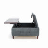 Extra Lift Up Square Storage Ottoman,Upholstered Coffee Table Storage Ottoman
