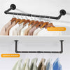92cm Industrial Pipe Clothes Rack Set of 2 Wall Hanging Garment Rail Bar