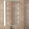 Bathroom Mirror Cabinet with LED Clock/Sensor Switch/Demister Pad/Shaver Socket