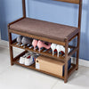 Solid Wood Coat Rack Stand Clothes Hanging Rail Rack Shelf Closet Portable Use