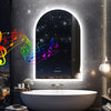 35.4x23.7in LED Bathroom Mirror Backlit Illuminate Wall Mirror Bluetooth Antifog