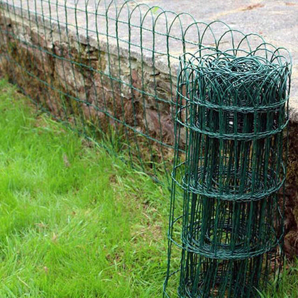 10M PVC Coated Garden Border Fence Lawn Path Edging Wire Mesh Decorative Fence