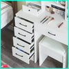 Dressing Table 10 LED Lighted Mirror Makeup Desk Vanity Table Stool Set Bedroom