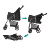 Pet Stroller Dog Cat Puppy Pram Pushchair Travel Cart With Clear Rain Cover