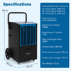 66 L/Day Commercial Dehumidifier Crawl Space Dehumidifier w/Pump & Drain Hose