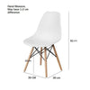 Set of 1/2/4 Tulip Dining Chairs Designer Chairs Wooden Home Office Kitchen