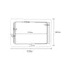 Bathroom Mirror with LED Light Illuminated Demister Anti-fog Touch Wall Mounted