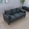 Panana Linen Fabric 2 & 3 Seater Sofa Couch with Wood Legs 3 Colours
