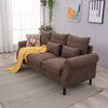 Panana Linen Fabric 2 & 3 Seater Sofa Couch with Wood Legs 3 Colours